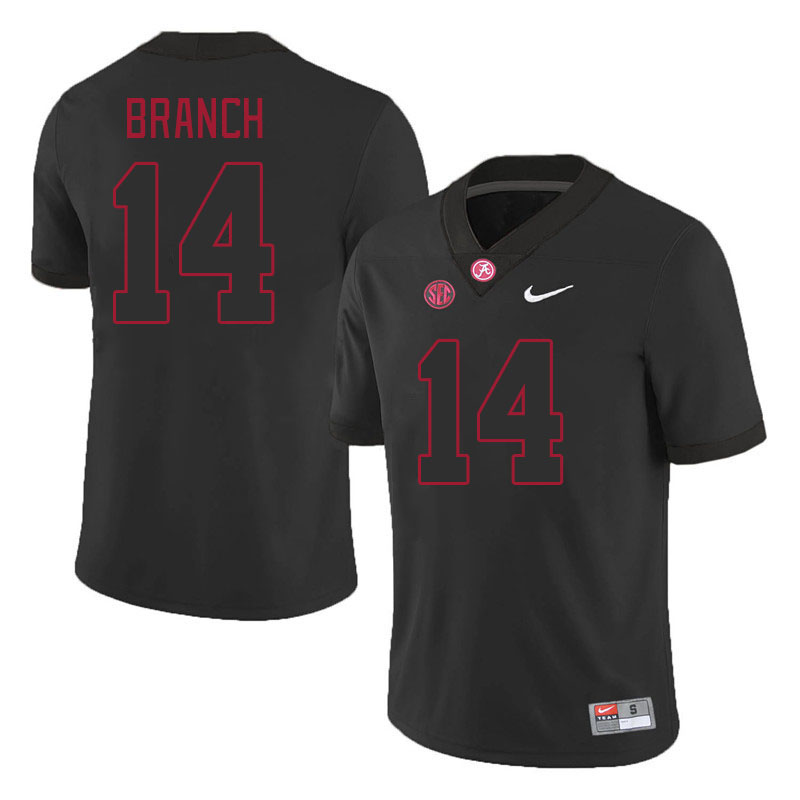 #14 Brian Branch Alabama Crimson Tide Jerseys Football Stitched-Black
